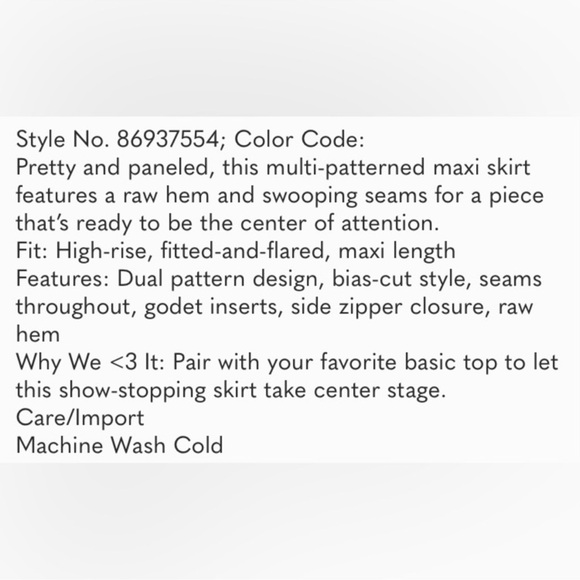 Free People Imogene Maxi Skirt Peach Combo NWOT - Picture 5 of 9